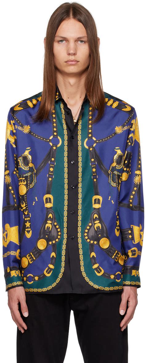 Versace Chemise Medusa Crop à Fronces 